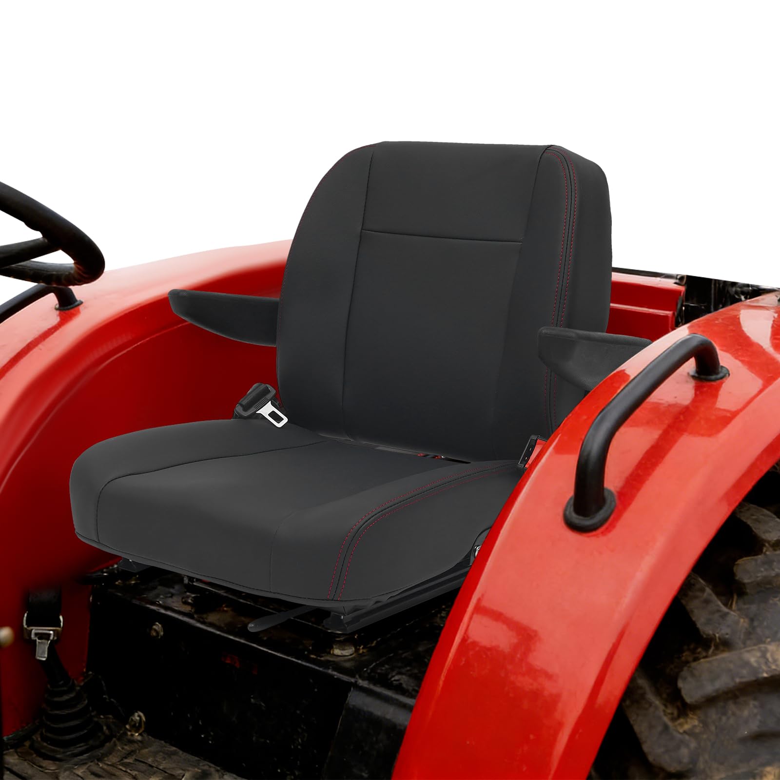 Seggiolino universale per trattore, carrello elevatore con cintura di sicurezza e braccioli, sedile regolabile, sedile universale per carrelli elevatori, sedile in PVC per trattori, escavatori