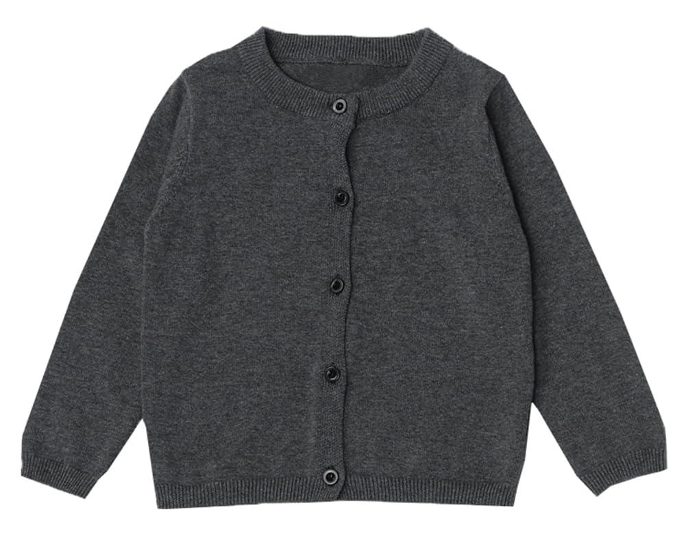 Baby Girls Cotton Cardigans Long Sleeve Crewneck Cardigan Sweater Little Girl Button Sweaters Uniform