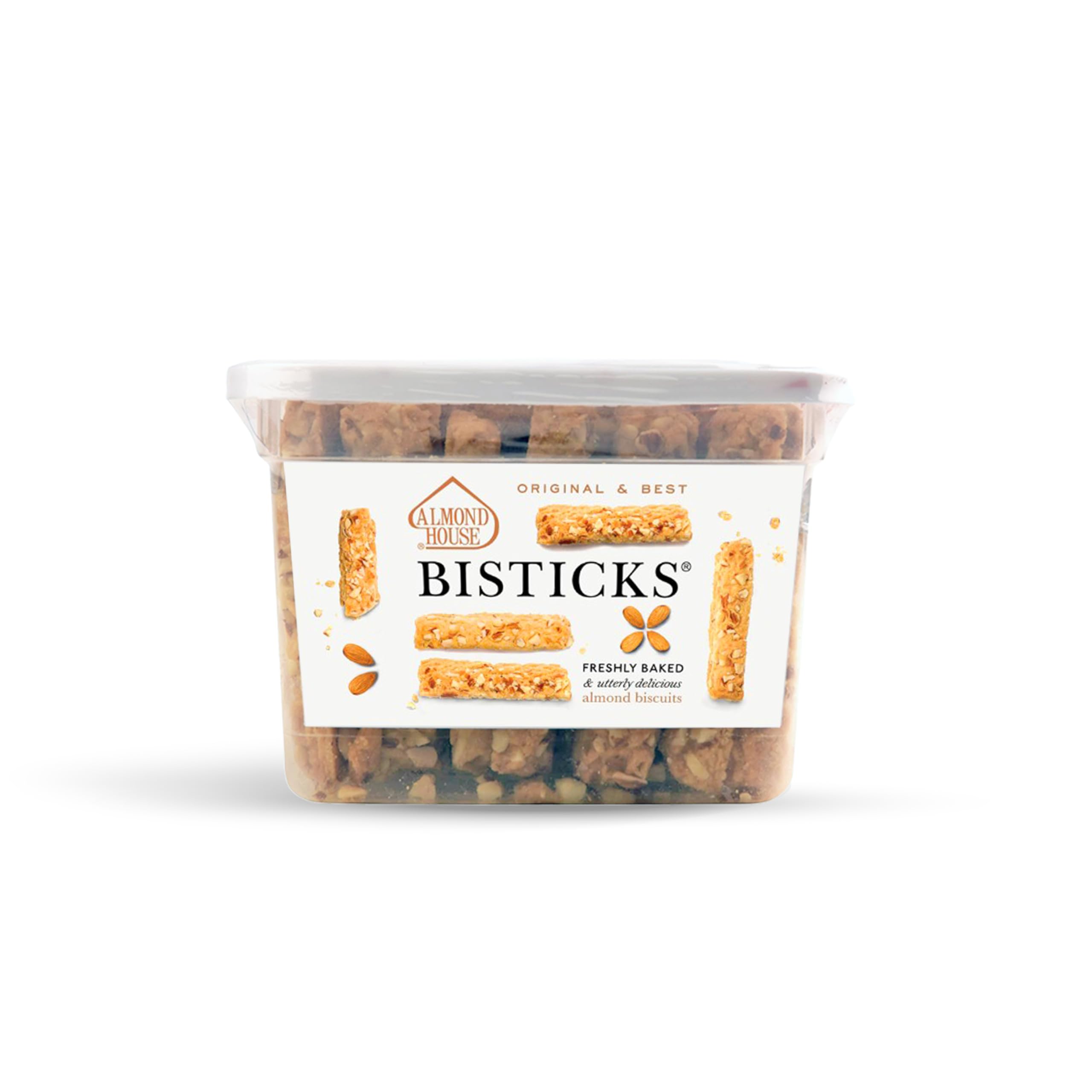Almond House Bisticks- Signature Cookies | 100% Vegetarian, Low Sugar | Almond Biscotti | Almond Fingers | Biscuit sticks | Tea Time Snack | Ideal for Gifting | Ready To Eat | Pack of 500gm 1