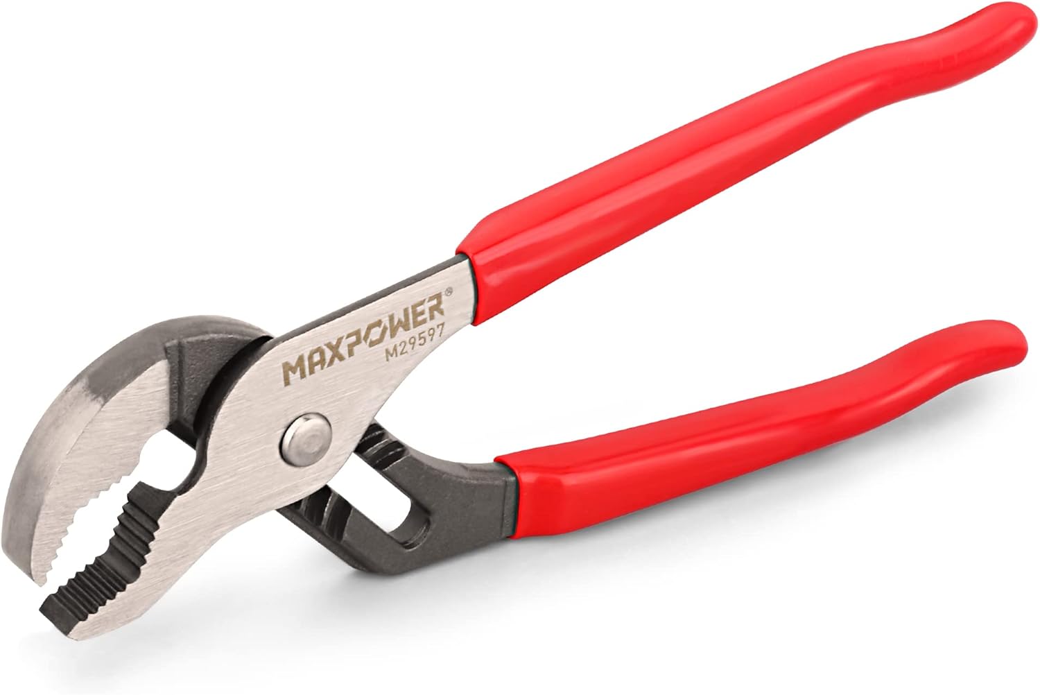 MAXPOWER 10 inch Groove Joint Pliers, Quick Adjustable Serrtated V Jaw