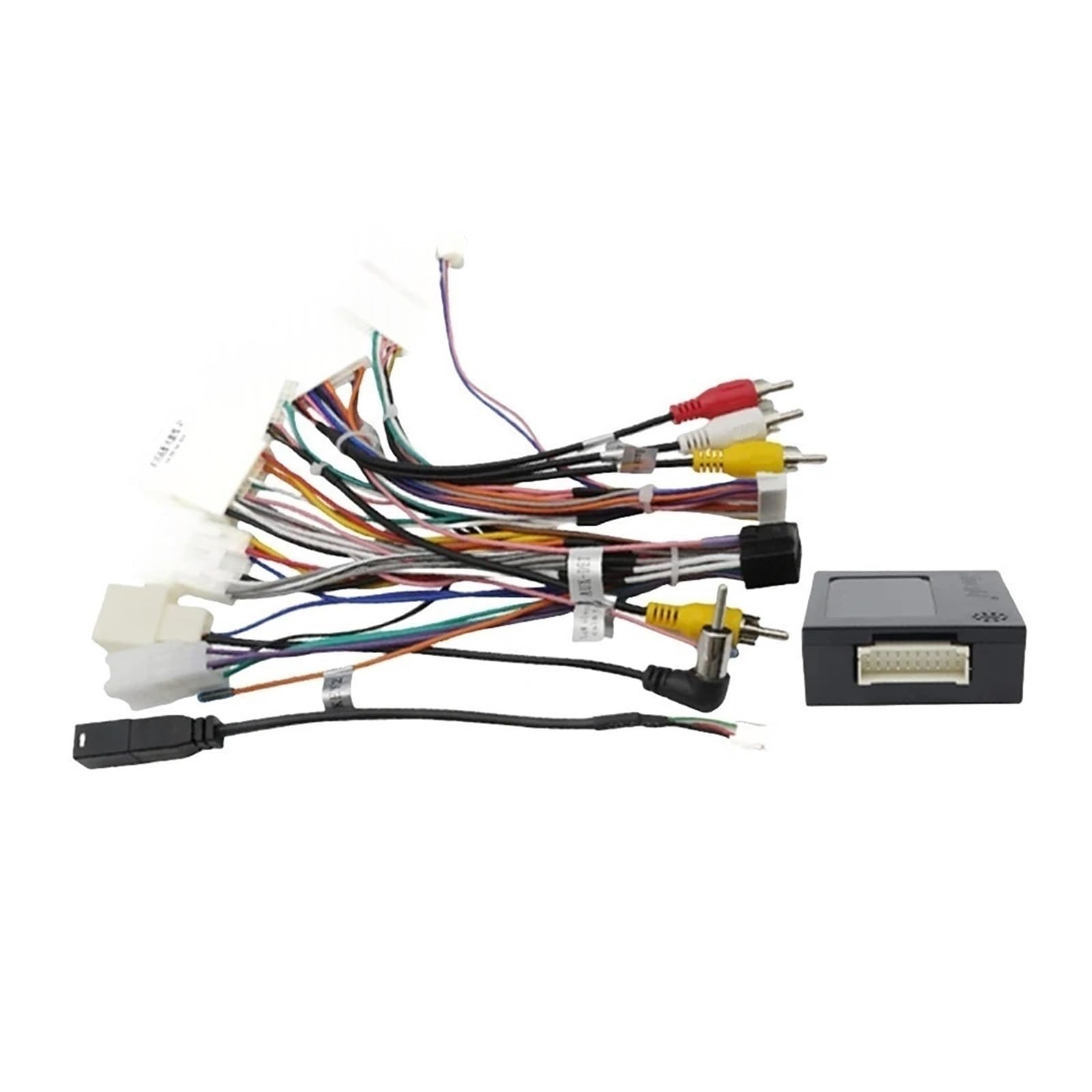 Radio-Kabelbaum, Canbus-Box, Auto-Stereo-Audio-Stromkabelbaum-Kabel, Radio-Kabel-Draht-Adapter, kompatibel for Toyota RAV4 2013–2015