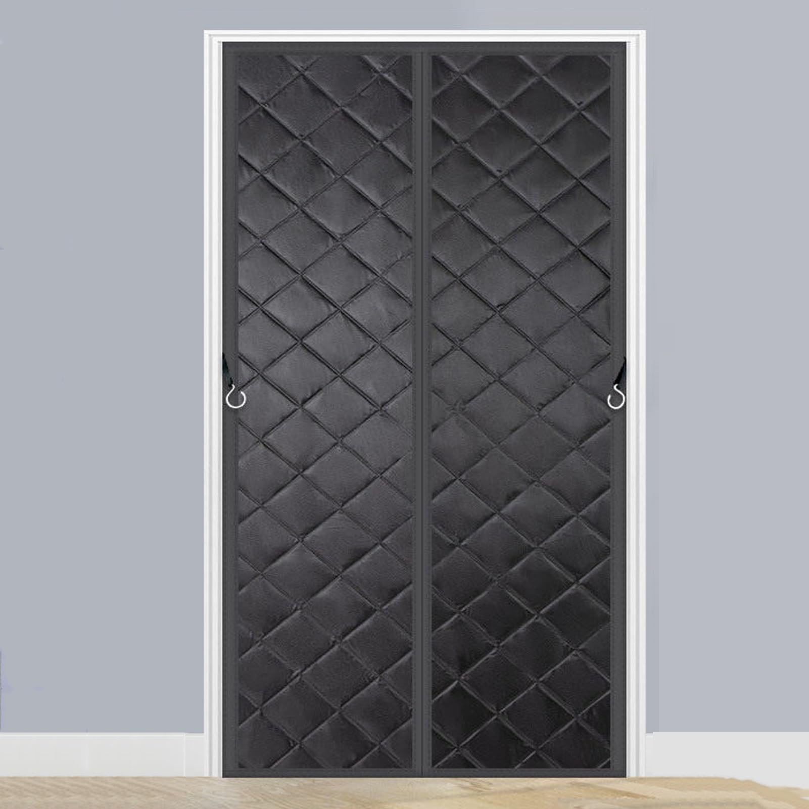 NICOLA Tenda per porta isolata magnetica 90 * 210 cm, copertura termica per porta per l'inverno con finestra trasparente, paraspifferi per porte | Leroy Merlin