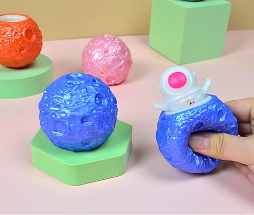Miniatura 2 de 1 pieza de juguete de copa de astronauta, juguetes sensoriales para apretar el estrés, juguetes para aplastar el planeta para aliviar el estrés,
