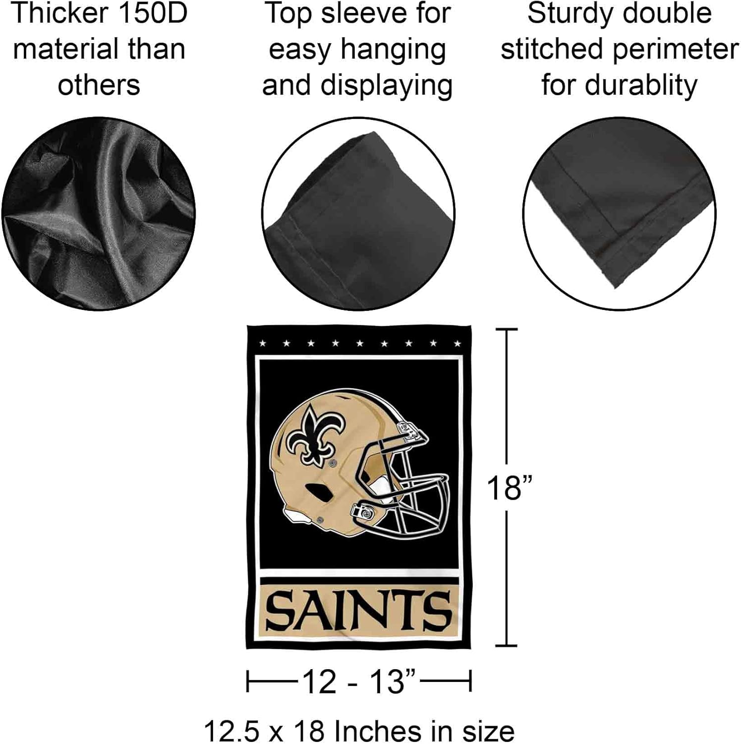 New Orleans Saints Decorative Yard Garden Flag - Image 3