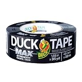 Duck Brand Max Strength Duct Tape - 1 Roll - Heavy Duty Hold - 1.88 Inch x 35 Yards - Black (240867) – view 1