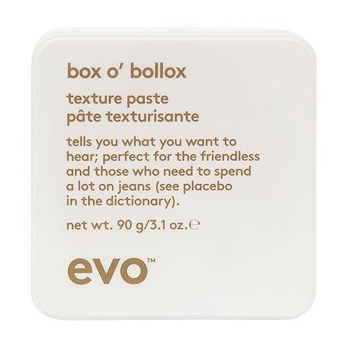 EVO Pasta de textura Box O Bollox - Pasta para peinar el cabello sujeción duradera con un acabado mate