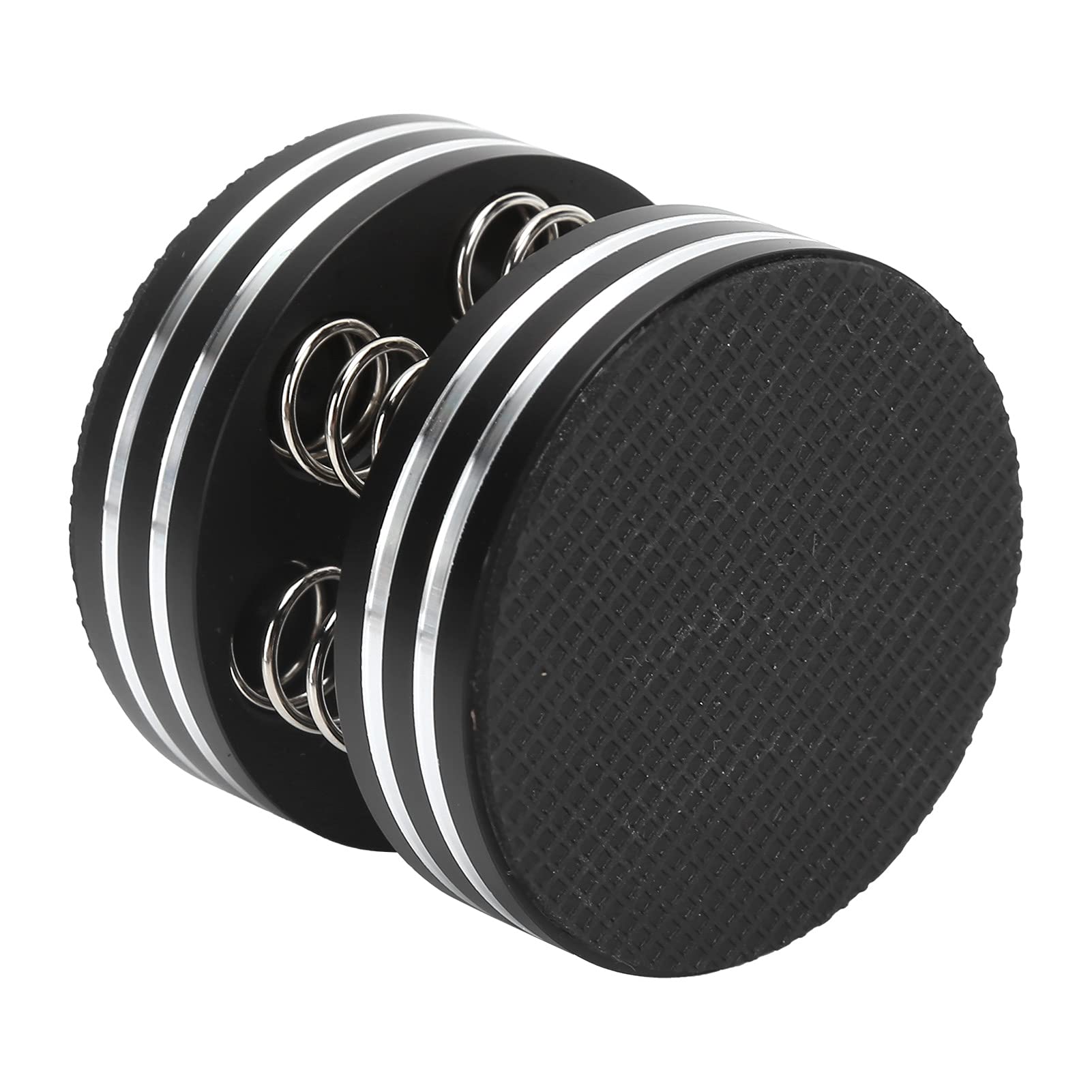 Pieds D'isolation Acoustique, 4 Pièces en Aluminium à Ressort de Haut-parleur Pointes Pieds D'isolation de Plateau Tournant pour Amplificateur/haut-parleur/platine Vinyle/lecteur HiFi(le noir)