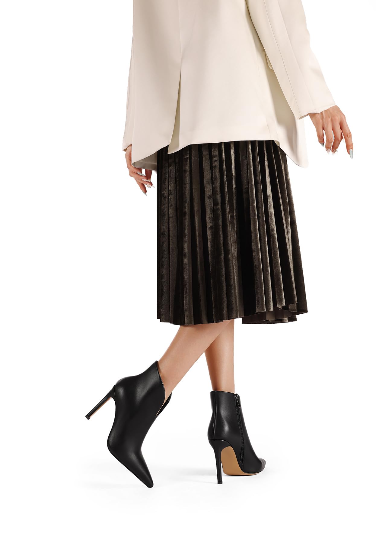 QUEEN HELENA Tronchetti con Tacco a Spillo Stivaletti Eleganti Donna K4053