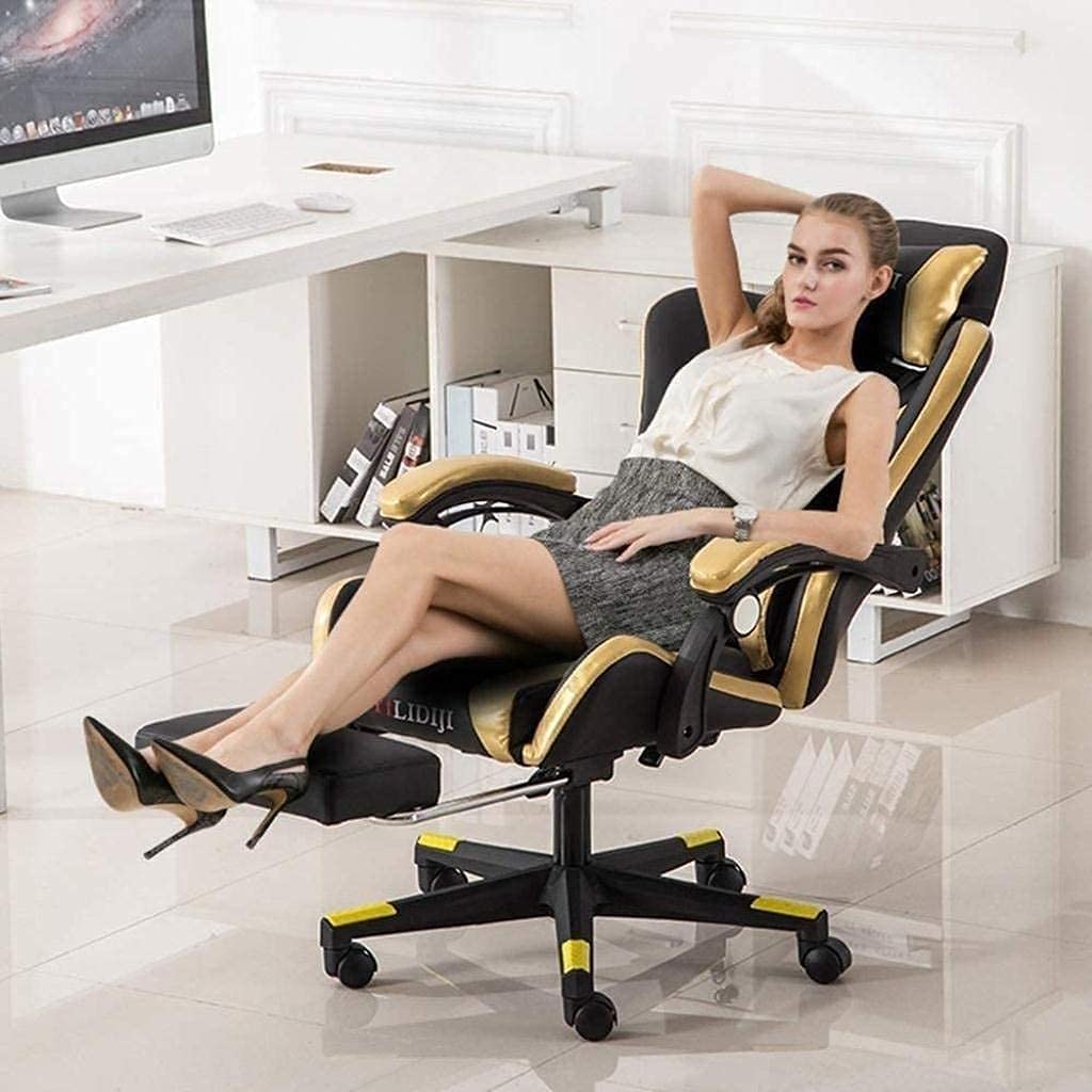 para el hogar, cómoda silla giratoria elevadora, silla para deportes electrónicos, silla para juegos con respaldo alto, ajustable con reposapiés, silla para computadora, silla para arrodillarse, silla