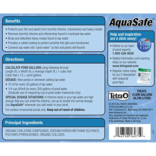 TetraPond AquaSafe 101.4 Ounces, Makes Tap Water Safe For Pond Fish - Image 4