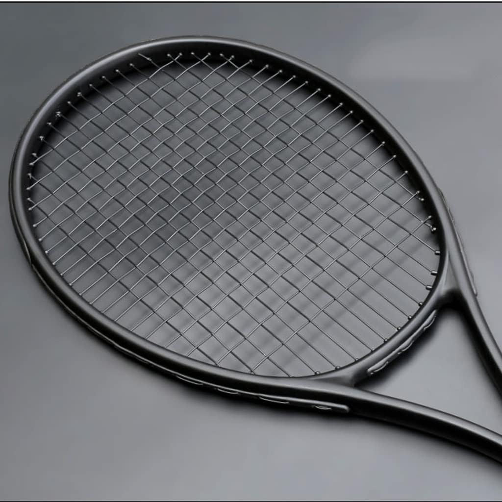 Raqueta de tenis profesional, diseño de fibra de carbono ultraligera preencordada para un mejor rendimiento y control