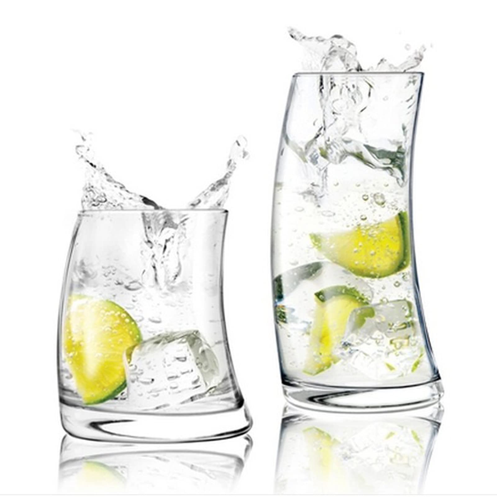 Glas-Kaffeetassen, kreative Trinkgläser, Cocktailglas, Segelboot-Form, Glas-Trinkgläser für Wasser, Bier, Wein, Whiskey, Cocktails, Kaffeetassen (Farbe: B)