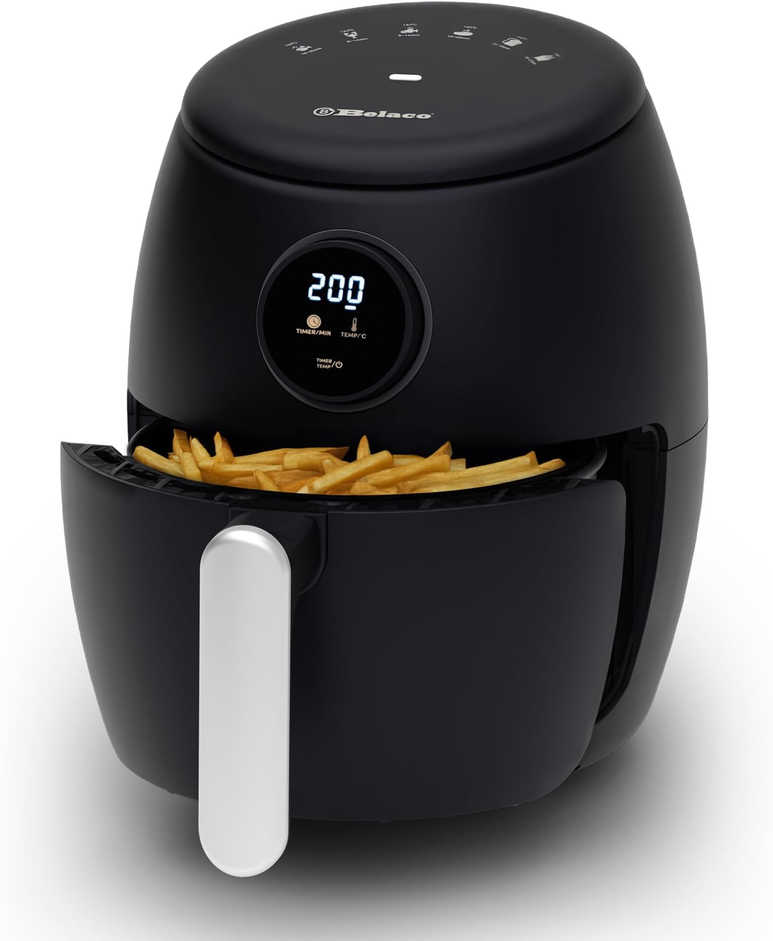 Air Fryer, 2L Digital Display, Fast Air Circulation, Deep Fryers, 60 Minute Timer, Adjustable Temperature, Dishwasher Safe Basket BEL-AF-02