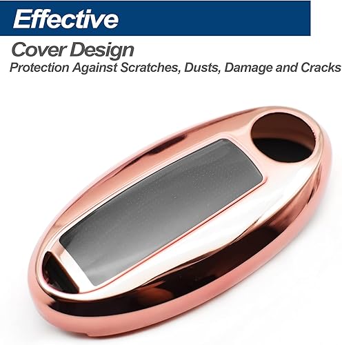 Miniatura 4 de Compatible con Nissan Armada Murano Rogue Maxima Cube Altima Pathfinder Infiniti Qx60 Qx30 285E3-9NB5A TPU Funda para llavero de TPU Carcasa para