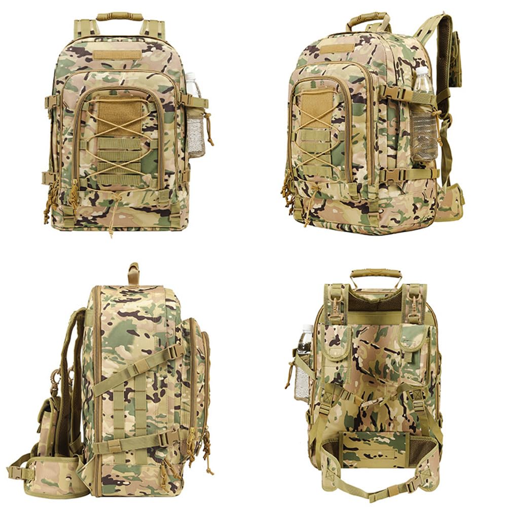 Grand sac à dos tactique militaire étanche 60 L pour randonnée, trekking, chasse, camping
