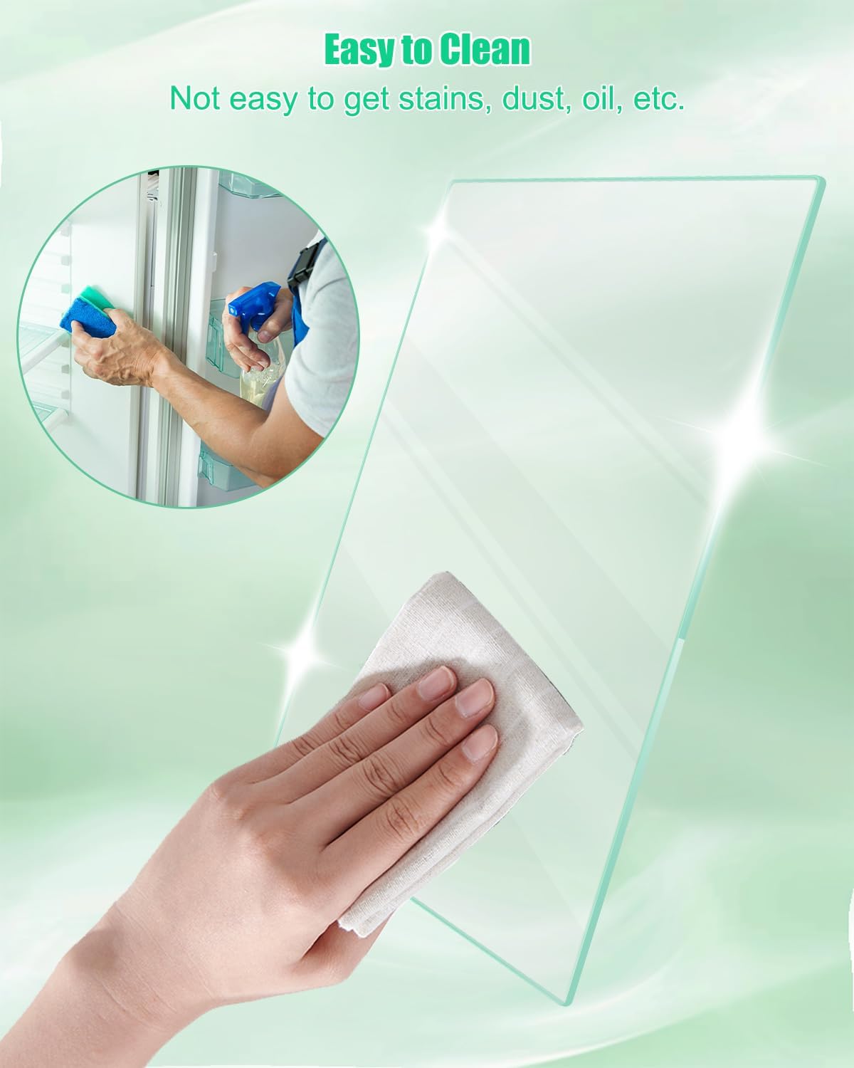 Upgraded WPW10513681 Refrigerator Glass Shelf Replacement Fit for Whirlpool Maytag KitchenAid Fridge, Tempered Glass Crisper Drawer Cover Insert Glass Shelf Replace W10513681 W10361490