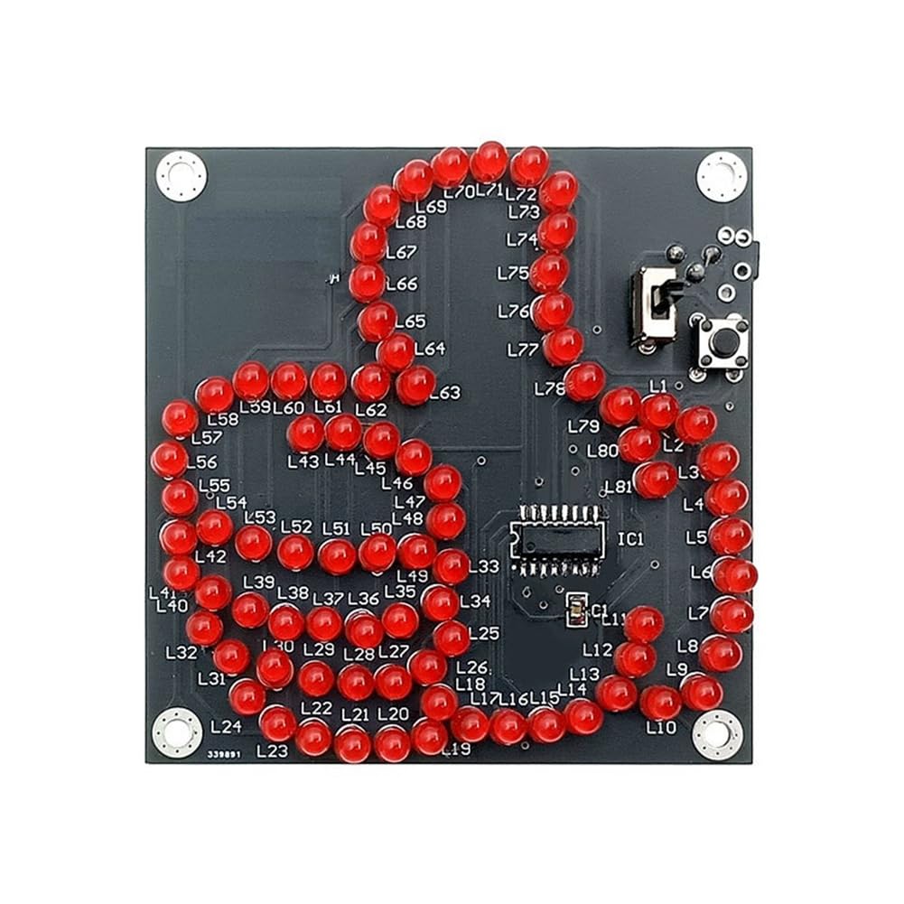 Xnuiasqe LED Thumb Flowing Light DIY Electronic Kit Production Kit Light-Emitting Diode Microcontroller Soldering Practice Kit