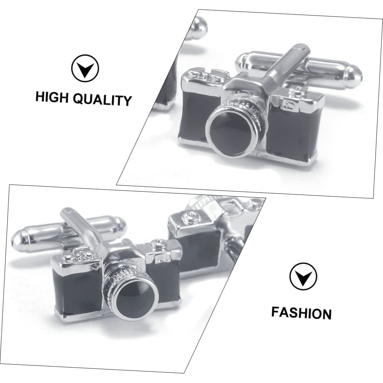 Healeved Manschettenknöpfe für Herren im Kamera Design mit Geschenkbox Dekorative Cuff Studs für Formelle und Lässige Anlässe Verarbeitet und Langlebig
