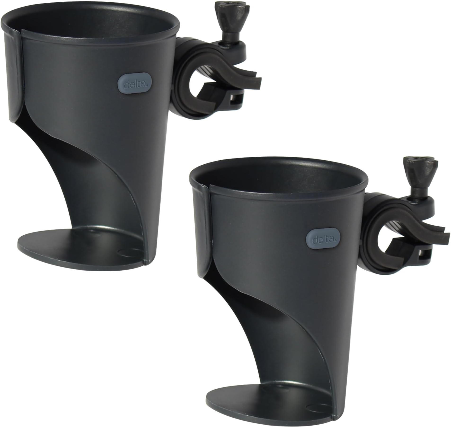 Bike Cup Holder by Delta Cycle (2-Pack) - Expanding Beverage Cup Holder for Bike Handlebar - Universal Bike Drink Holder, Stroller Cup Holder, or Walker Cup Holder - Tool-Free Installation