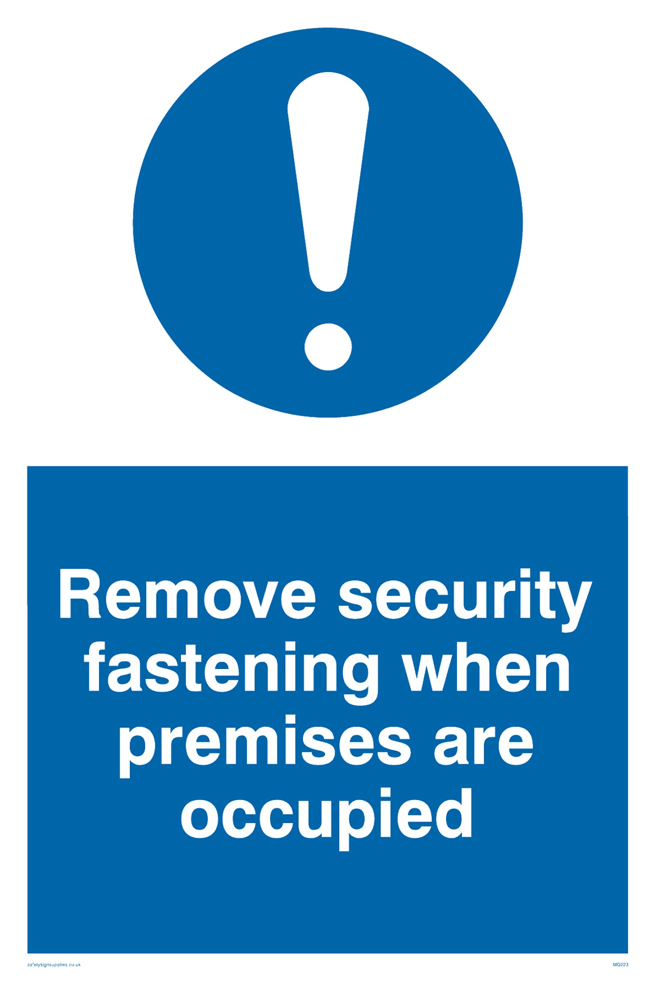 Pack of five - Remove Security When Occupied Sign - 100x150mm - A6P