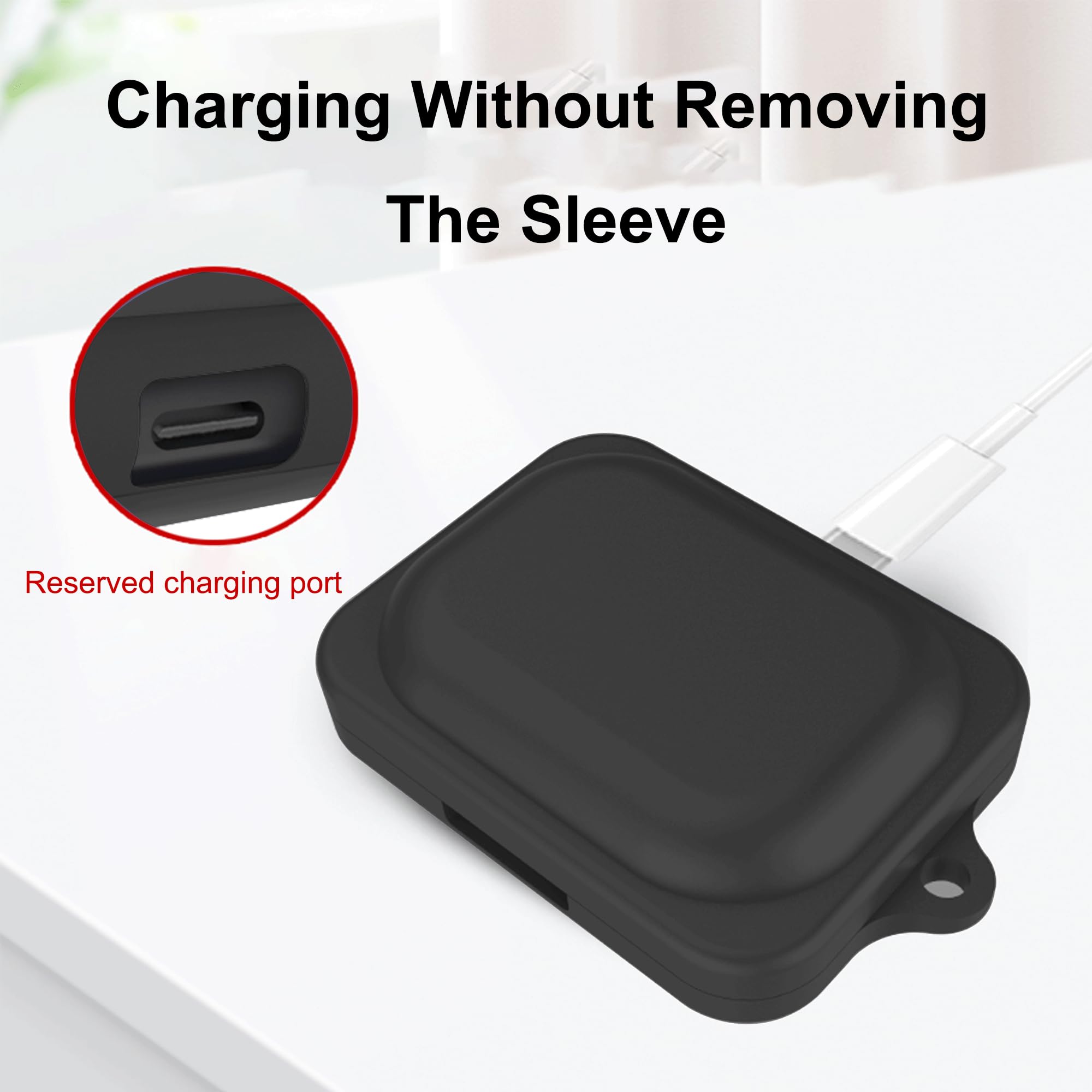 Lemxiee Flexible silicone case for Nothing Ear (a) case,Protective cover for Nothing Ear (a) (2024) -Black - Image 3