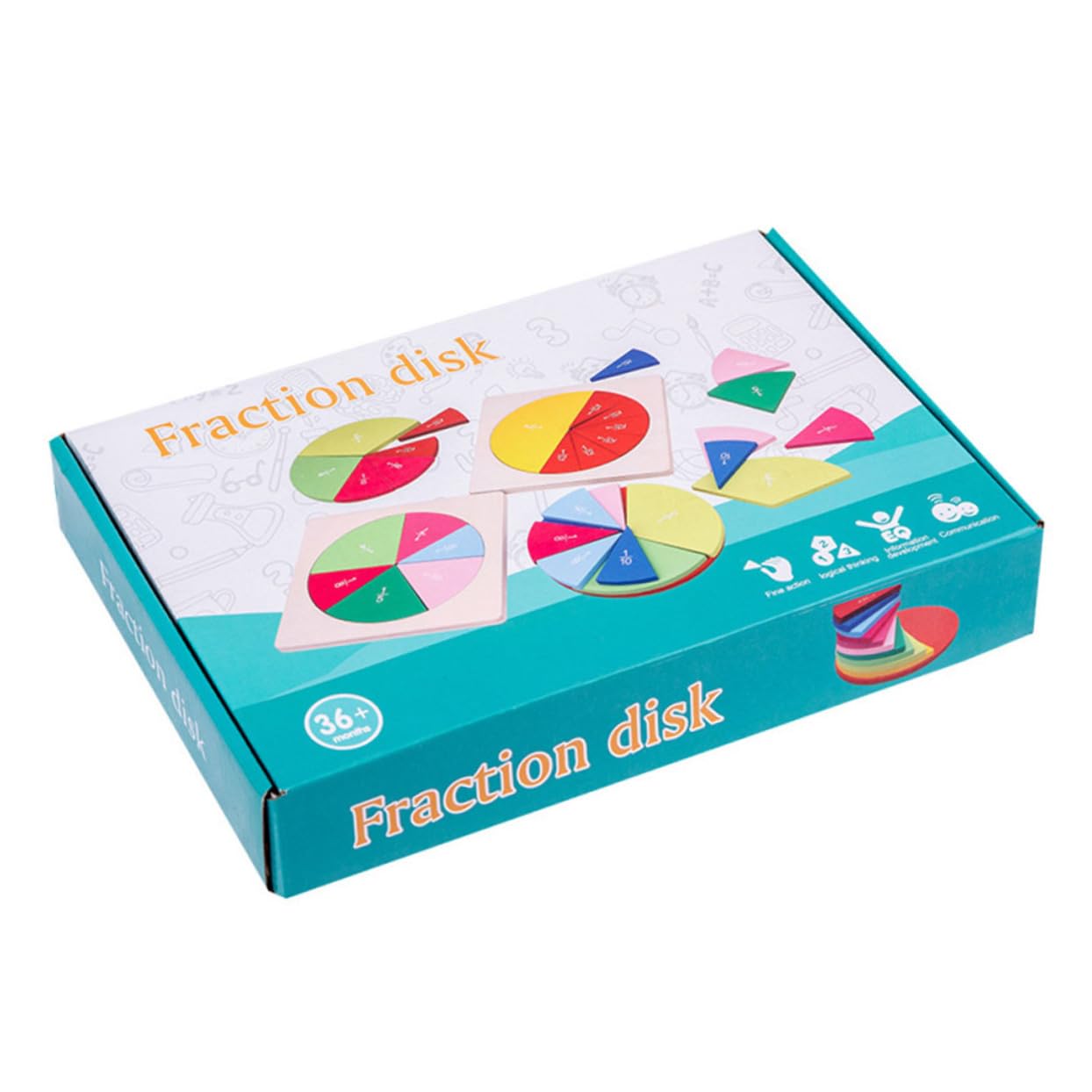 Puzzle Frazioni Torta Educativo - Gioco Didattico Matematica Per Bambini