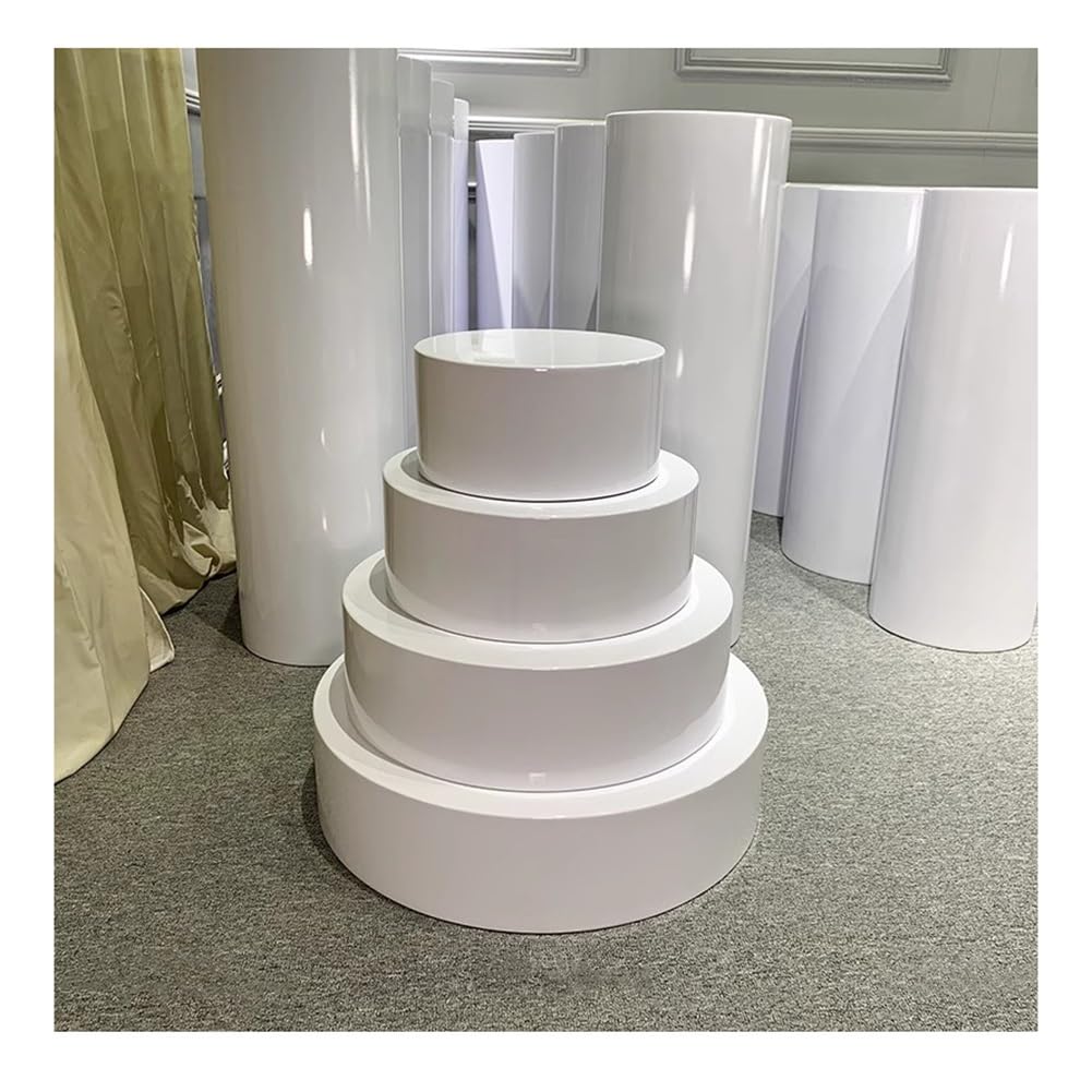 Rygcrud 1 Pcs Display Pedestal for Mannequin & Event Decor, Bridal Display Raiser Cylinder Plinth Stands, Round Stage Fitting Platform for Retail Stores(50x15 cm)