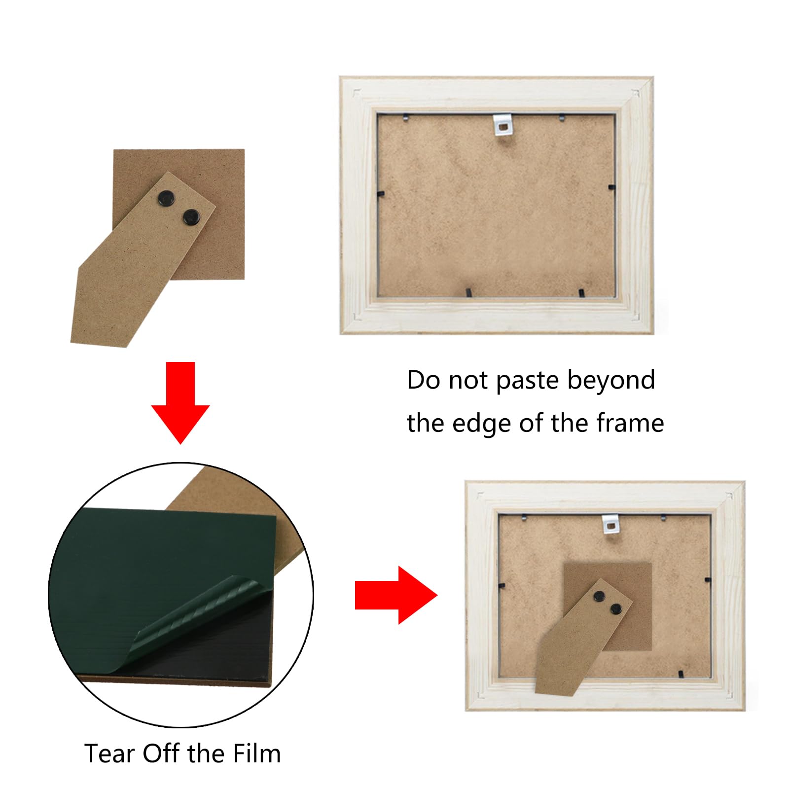 Easel Back Stand For Picture Frames - 4.13 Inch, Cardboard, 4 Pieces, Tabletop Display Backing For Photo Frames