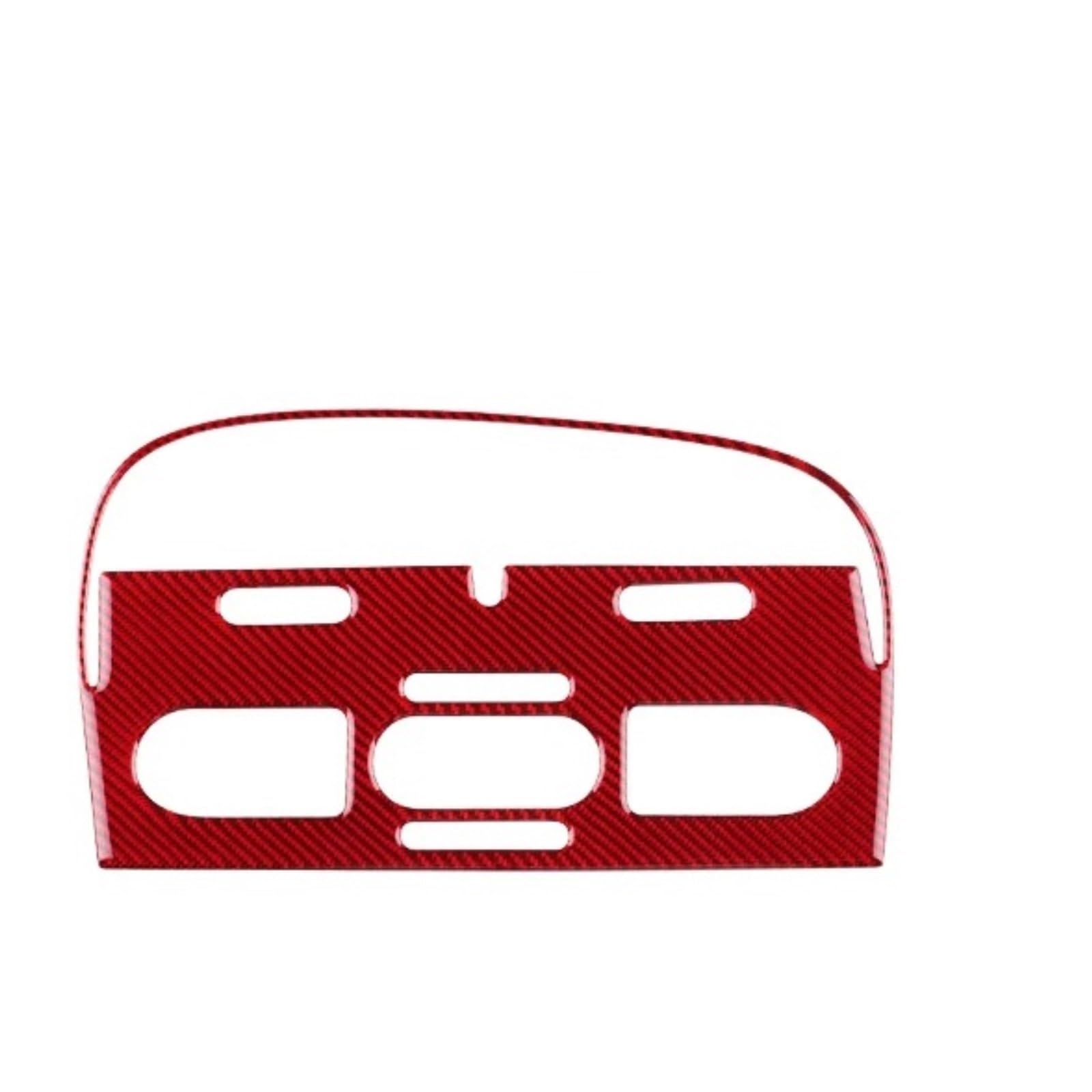 Car Interior Sticker Real Soft Carbon Fiber Sticker for Seat for Altea 2004-2008 LHD Car Central Air Outlet Panel Interior Accessories(B Red)