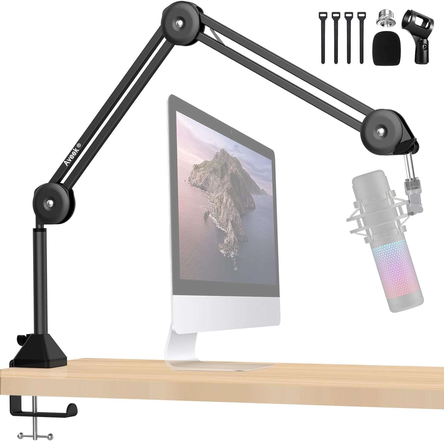 Amazon.com: Aveek Overhead Mic Boom Arm Stand, Desk Boom Arm