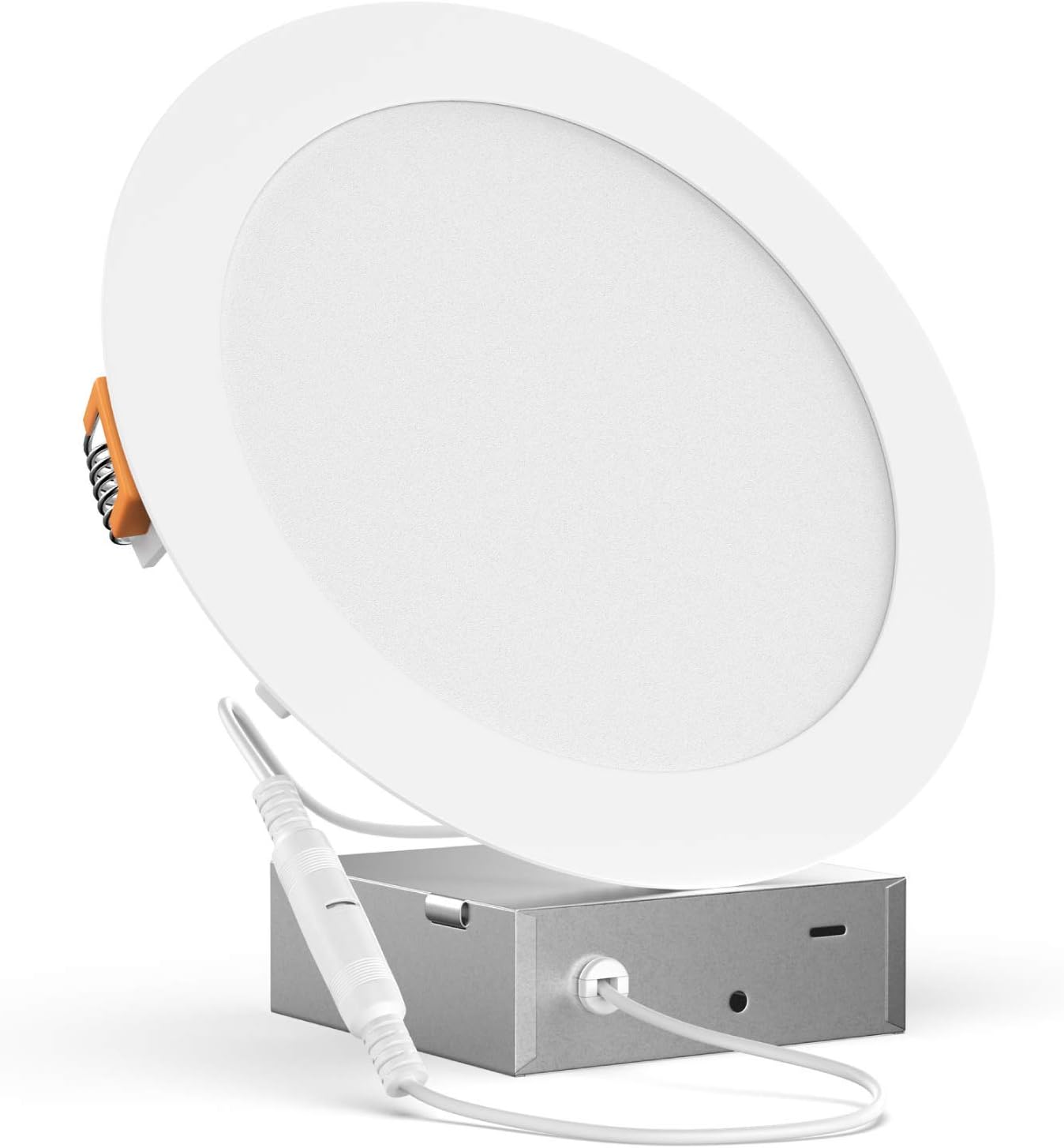 LEDMyplace 4-inch 9W Round Dimmable Retrofit LED Recessed Downlight with Junction Box, Pack of 4, 5000K Daylight White, 650 Lumens, Replace 35W, Can Lights, Indoor Ceiling Lighting for Home, Office