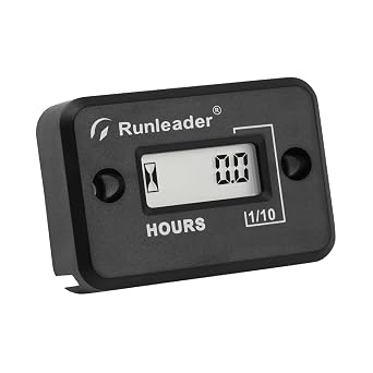 Runleader RL-HM006B Digital LCD Hour Meter Gauge,Maintenance Reminder