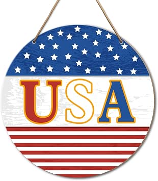 USA Patriotic Decor, Patriotic Decor for Front Door, 4th of July Decoration for Front Door, Memorial Day Decoration for Home Office