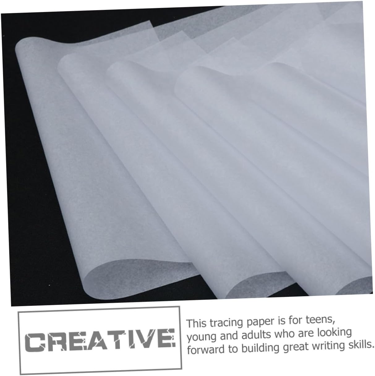 SEWCHICS 16k Tracing Paper for Calligraphy and Handwriting Practice, Translucent Copy Paper 5pcs (500 Sheets), DIY Art and Drawing Supply for Artists and Students