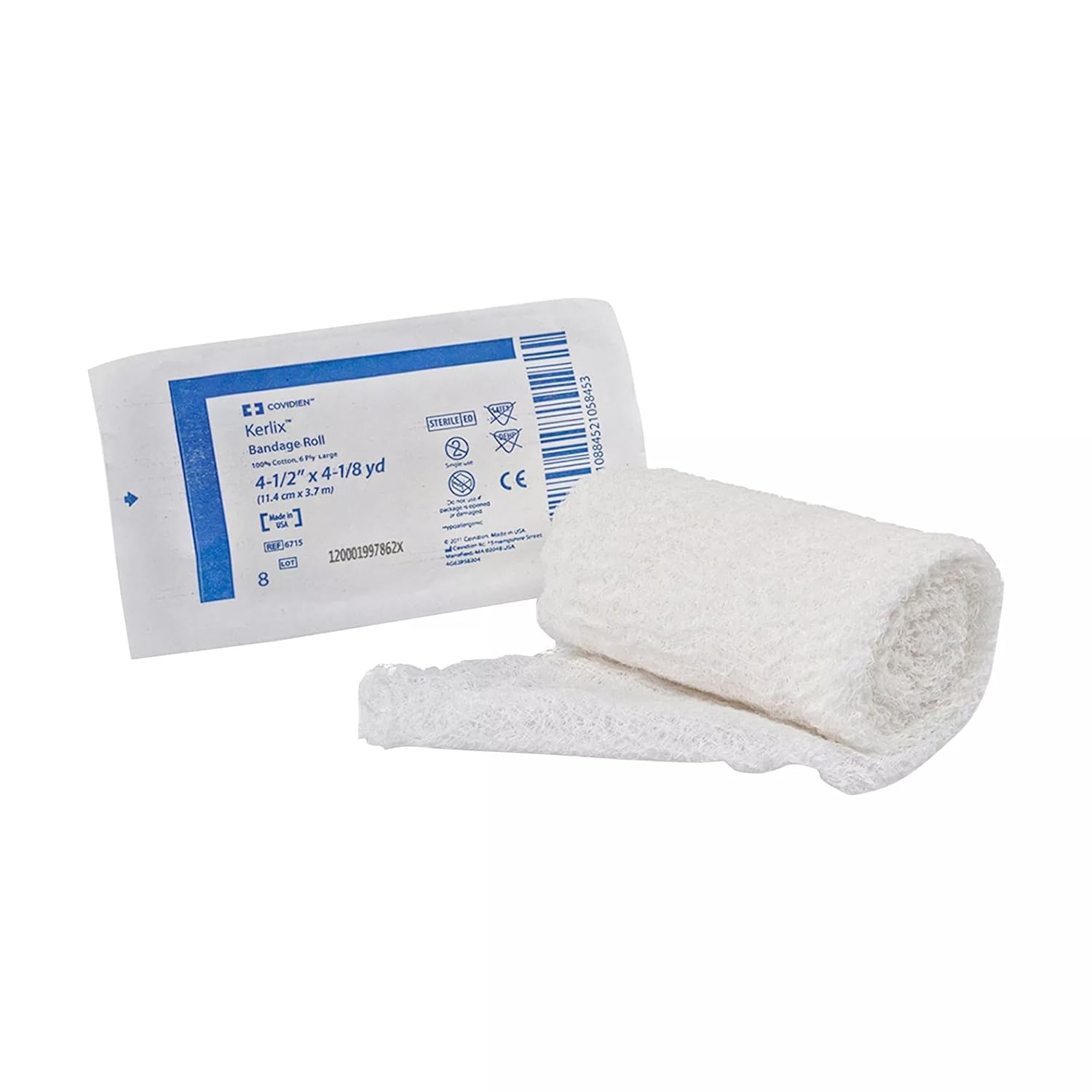 Kerlix™ Cotton Gauze Bandage Roll, Large, Non-Sterile, 4.5IN x 4.125YD, 6 Ply, Case of 100
