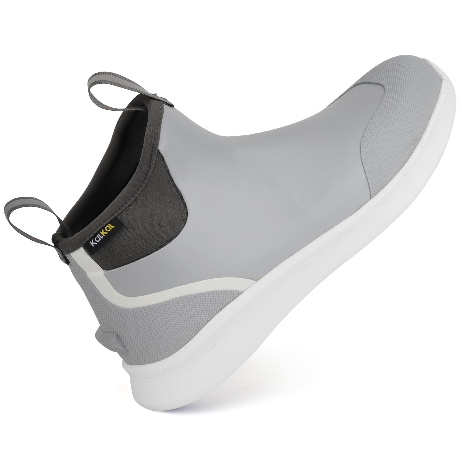 KalkalFishing Rain Boots for Men, Anti-Slip Waterproof Deck Boots, Durable  Insulated Mud Booties for Gardening Fishing Boating, and Camping (Size