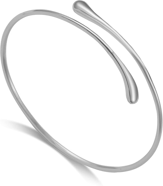 Philip Jones Silver Plated Teardrop Bangle