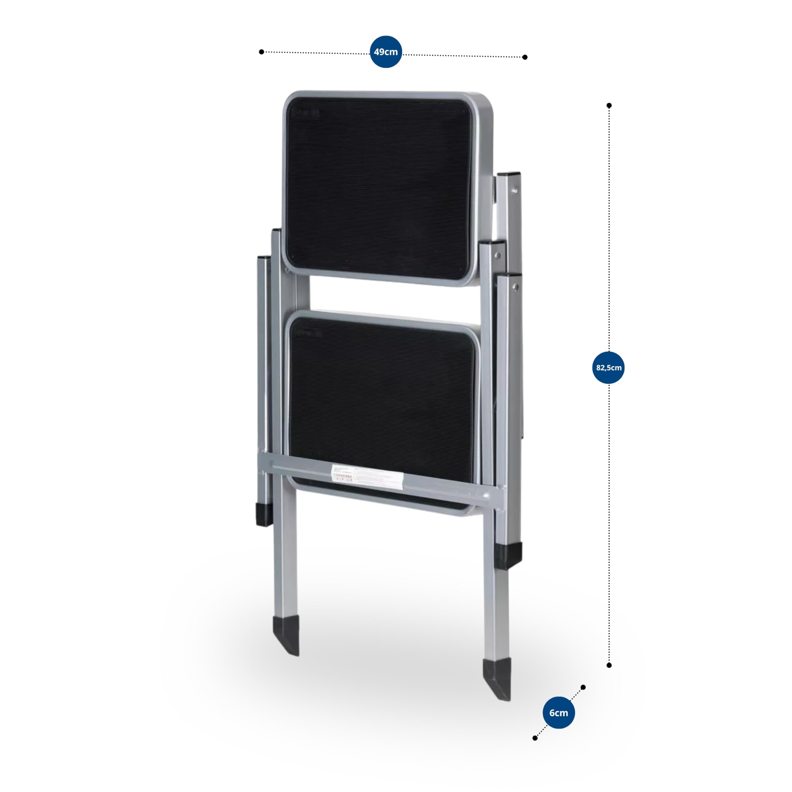 Berger | Marche-Pied Pliable Double pour Camping Car | Escabeau Anti-Derapant | Accès Caravane, Garage, Bateau, Intérieur | Tabouret en Acier jusqu'à 130 kg | Escalier pour Caravane, Camping Car