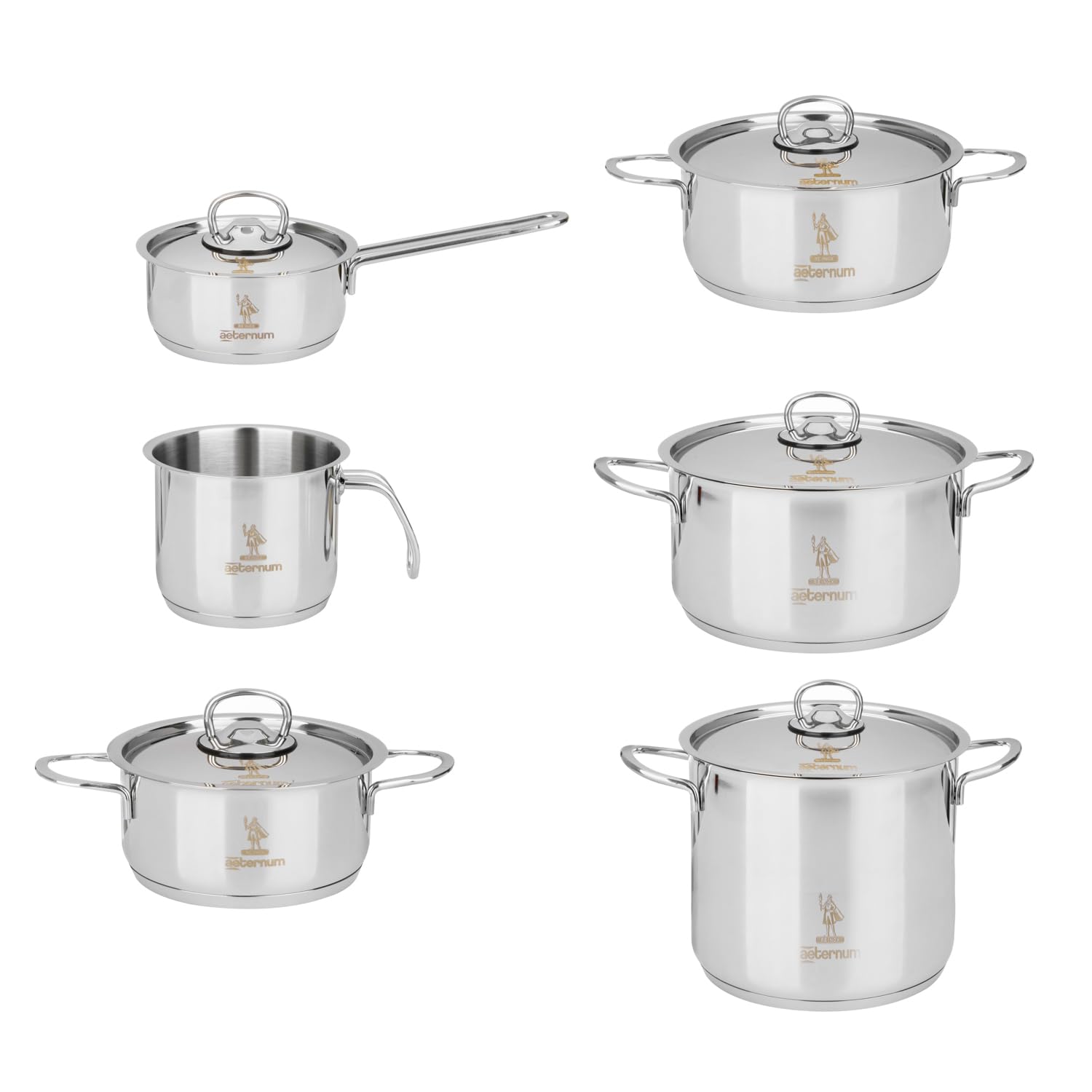 Batteria pentole 11 pezzi Aeternum La Divina in acciaio inox