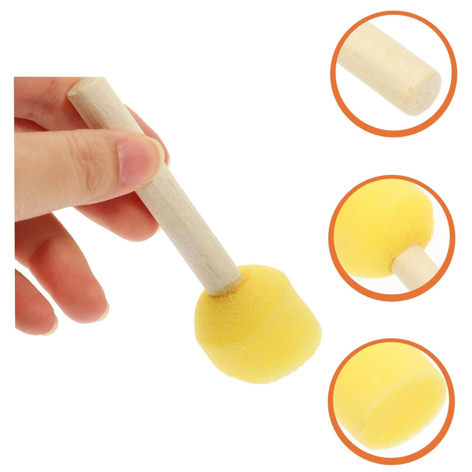 5 Pinceaux éponges Ronds – Pour Peinture, Graffiti Et Activités Créatives - 2