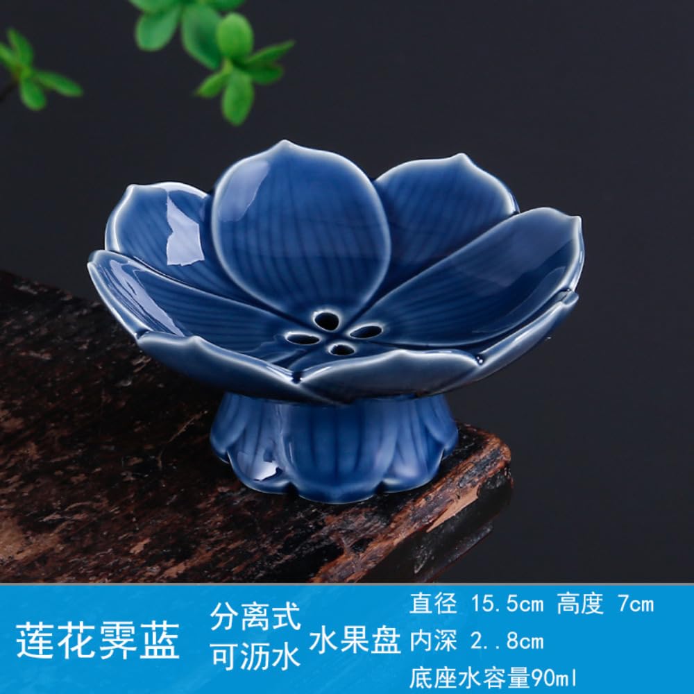 Tałek owocowy ， Herbata ceramiczna z oddzielonym lotosem o średnicy 15,5 cm, o chińskim znaczeniu zen, do użytku domowego Buddy