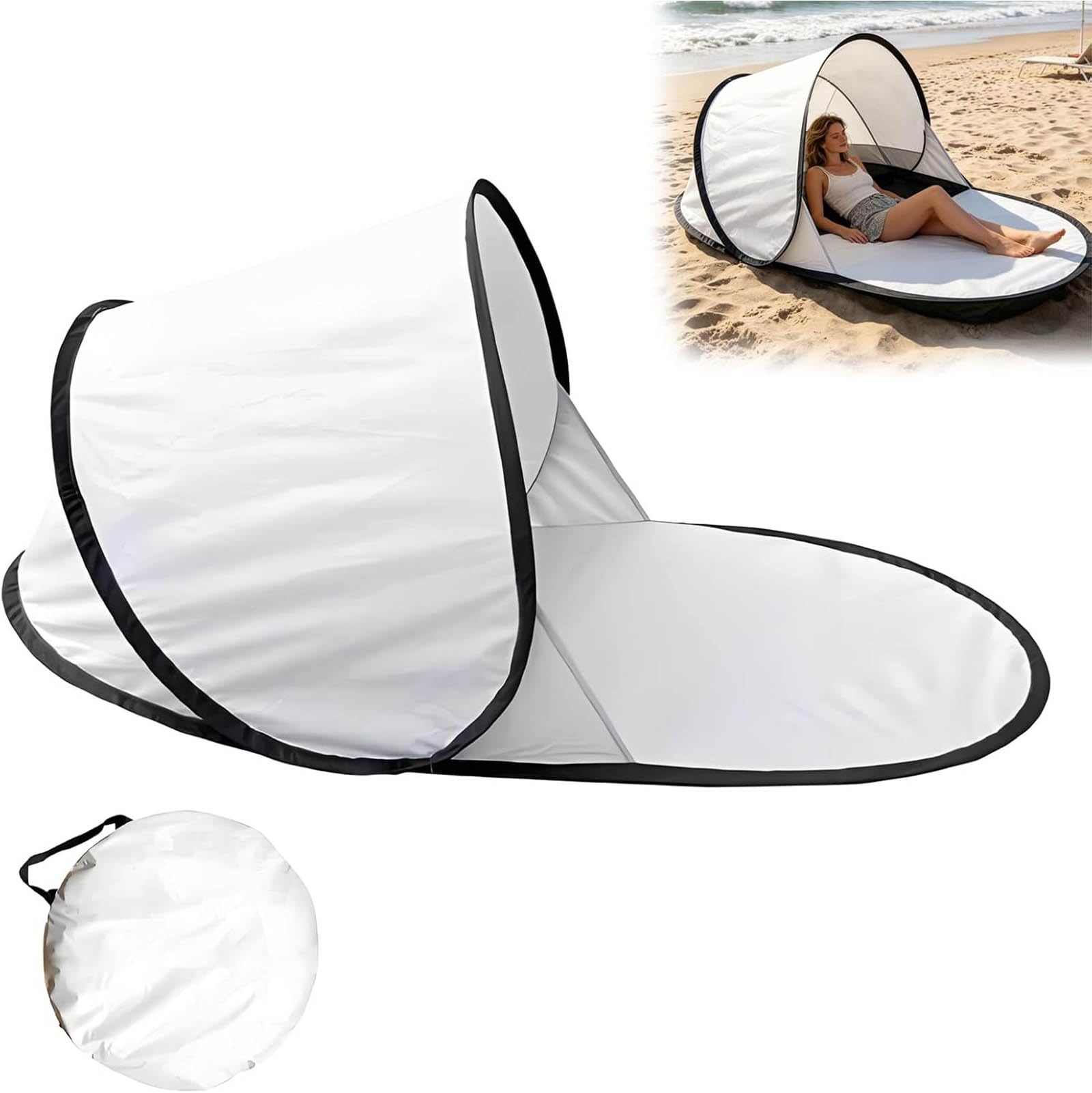 Sombra portátil en tus picnics y escapadas con la tienda de campaña desplegable para playa familiar