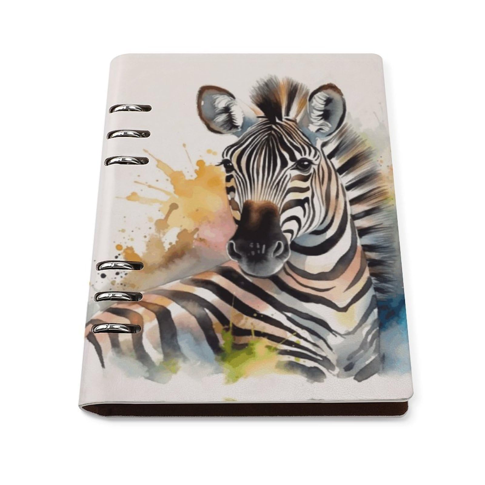 Cuaderno de hojas sueltas A5 premium con cubierta duradera de piel sintética y anillas 8