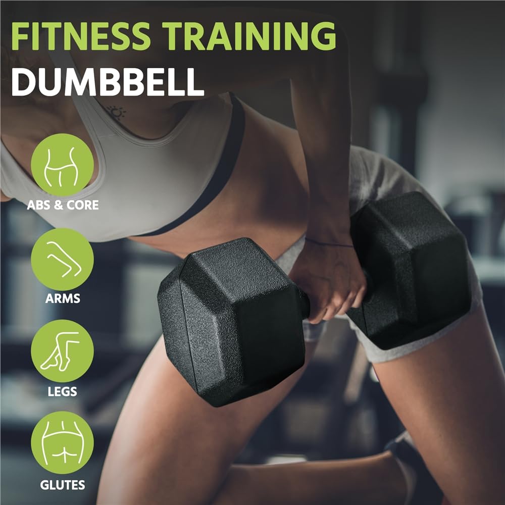 Manubri Esagonali Yaheetech 2 X 8 Kg | Ferro E PVC Antiscivolo | Per Allenamento Casa - Foto 3