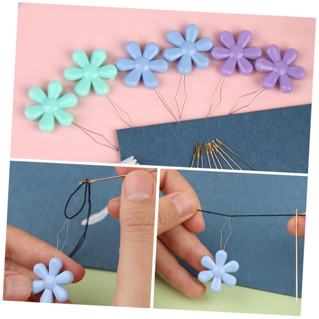 Operitacx Unidades Enhebrador De Agujas Para Coser Diseño Flor Accesorios Prácticos Para Costura Manual Y Máquina Surtido Herramienta Ligera Y Funcional Para Y 50 Piezas*4