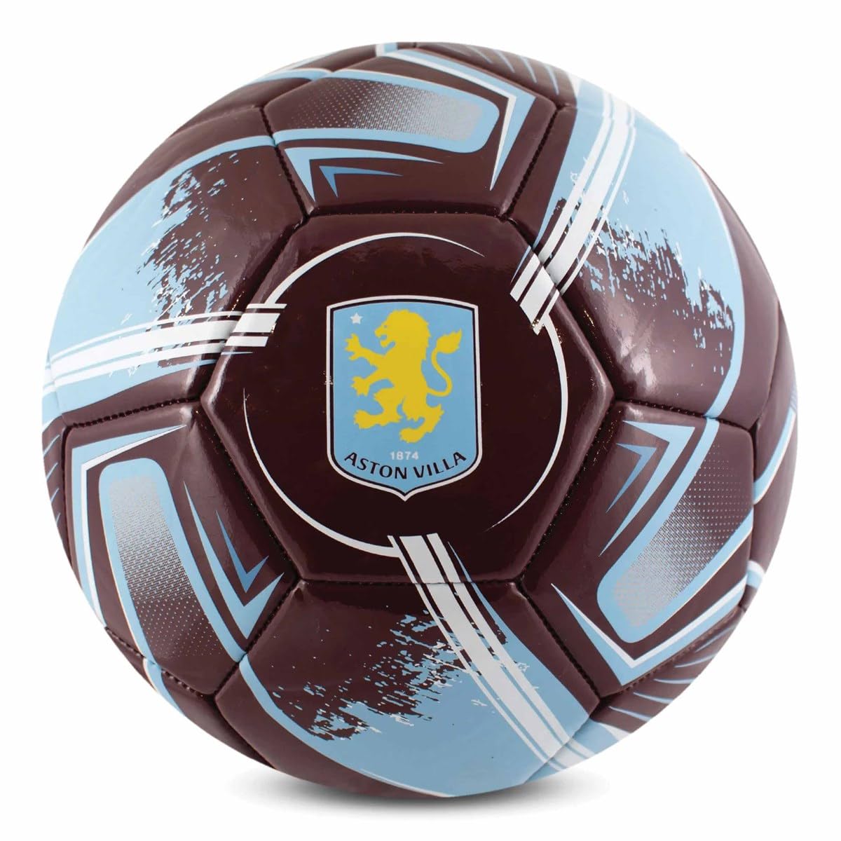 Hy-Pro Officially Licensed Aston Villa F.C. Football – Size 5, Turbine Design, Aston Villa Merchandise, Training, Match, Collectible For Kids and Adults