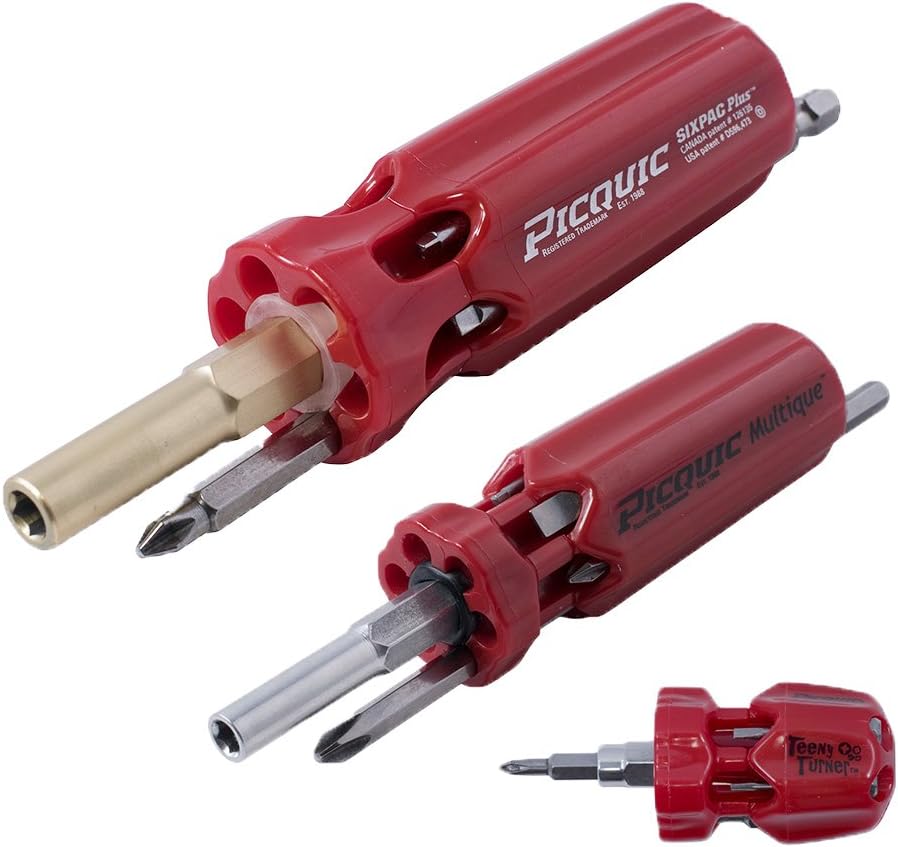 Picquic 44602 3-Multi-Driver Family Pack, Bright red Opaque
