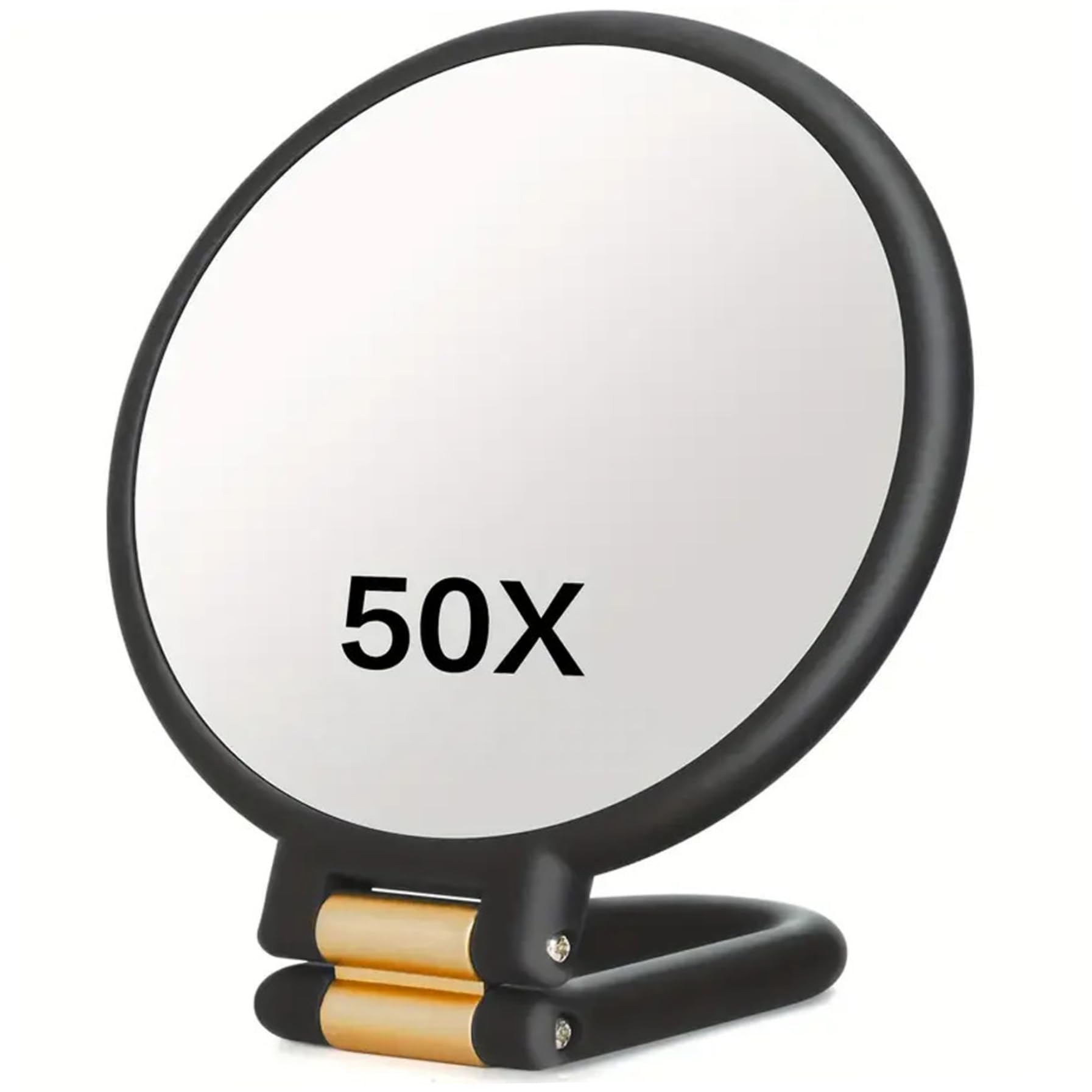 Jorzer 50X Magnifying Mirror for Makeup, Double-Sided Magnifying Makeup Mirror with 360° Adjustable Handle, Handheld/Wall Mount/Tabletop Design for HOME.