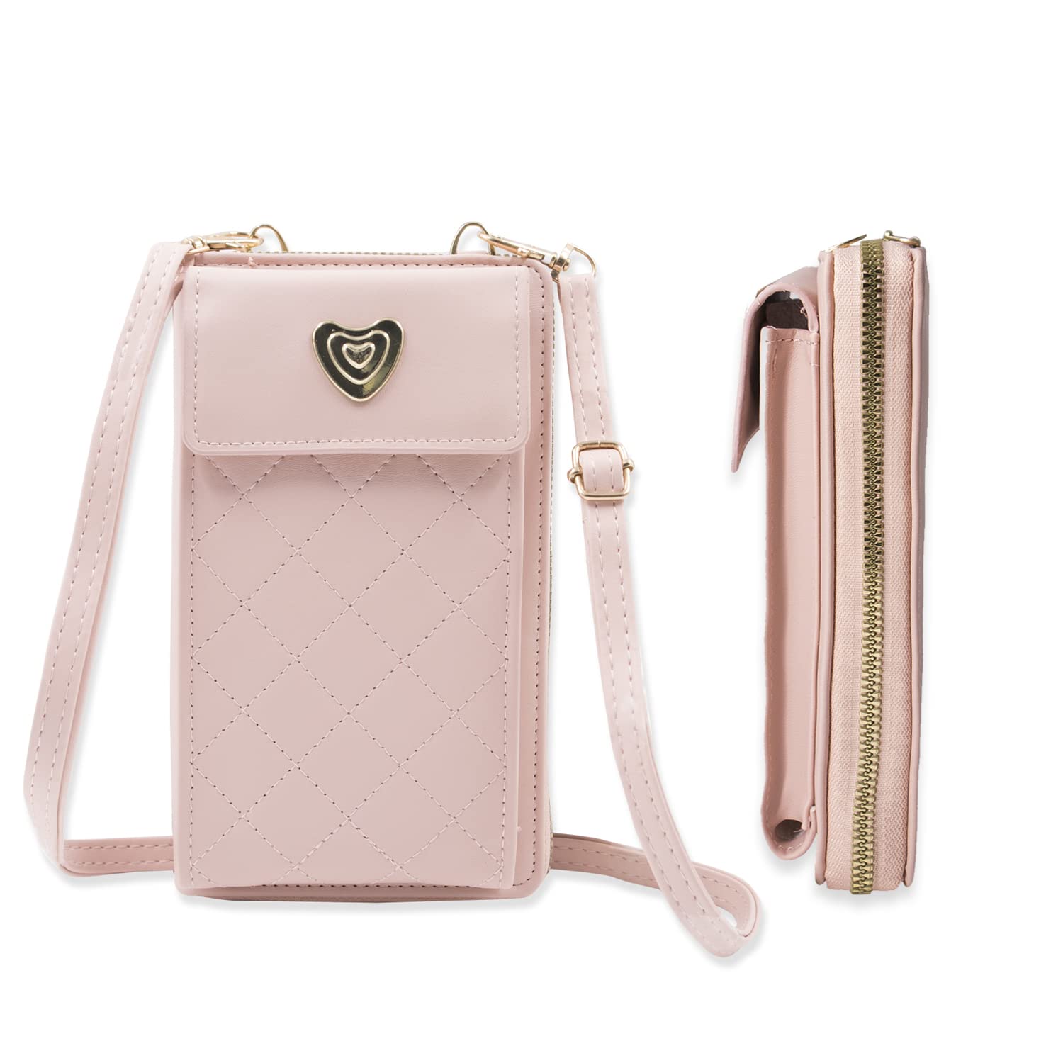 NFI essentials Girls Women Womens Mobile Cell Phone Holder, Pocket Wallet, Hand Purse, Clutch Crossbody Mobile Sling Bag, Phone Pouch for Women (Light Pink) (B0BD5KP39Q) Amazon Price History, Amazon Price Tracker