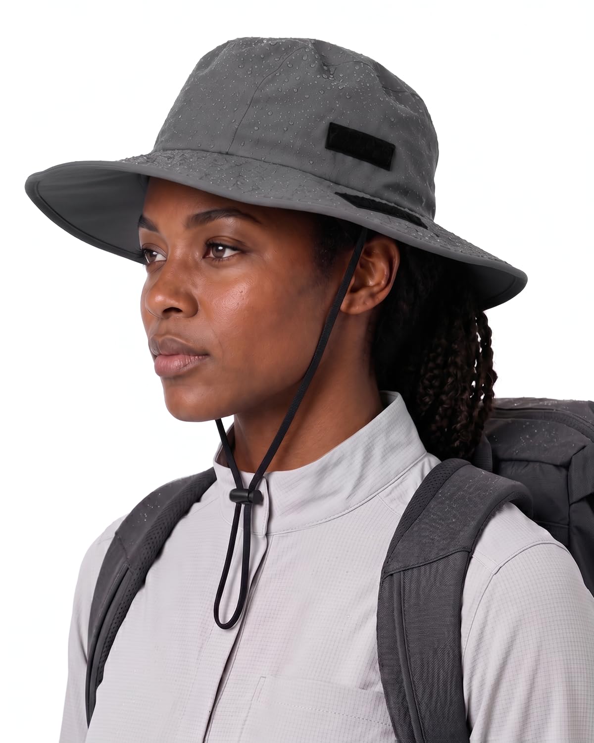 Zylioo Sun Hats for Men L/XL/XXL Hats Large Heads Boonie Safari Hats Summer Water-Resistant UPF50+ Sun Protection Hat for Fishing Hiking Camping Outdoor Gray